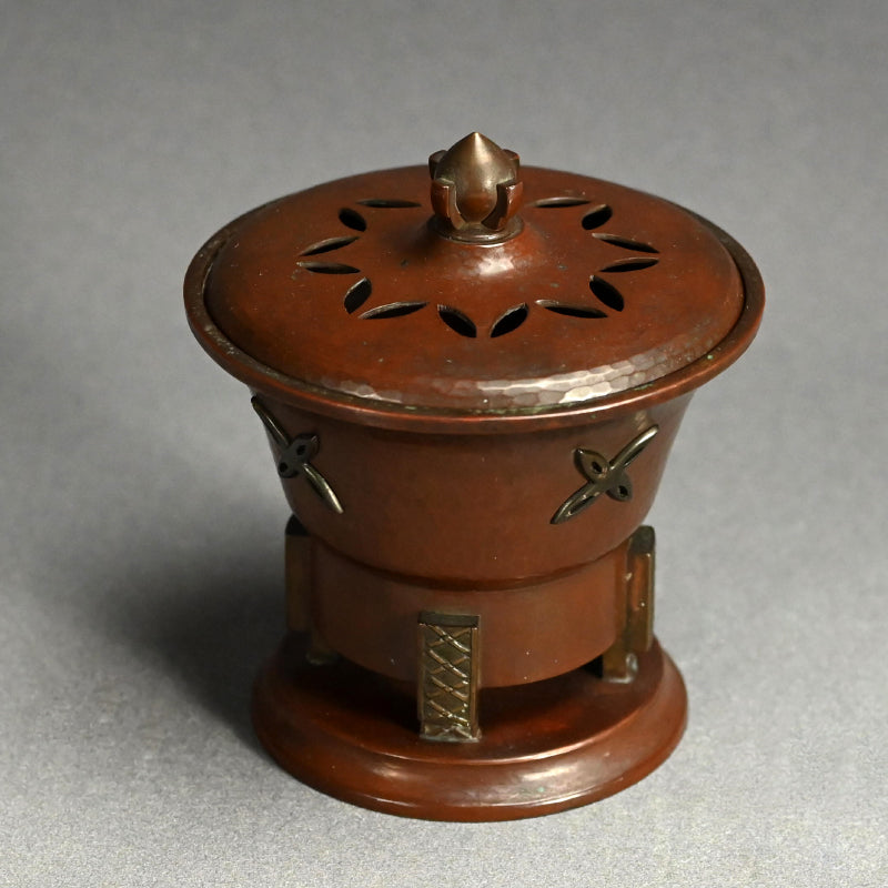 Art Deco Japanese Bronze Koro Incense Burner