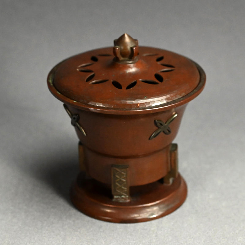 Art Deco Japanese Bronze Koro Incense Burner