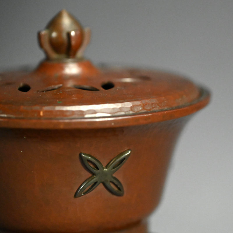 Art Deco Japanese Bronze Koro Incense Burner