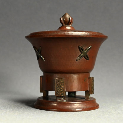 Art Deco Japanese Bronze Koro Incense Burner