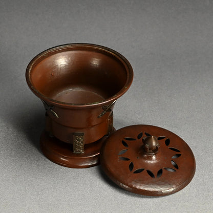 Art Deco Japanese Bronze Koro Incense Burner