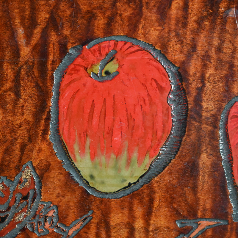 Maple-wood Table by Yabe Takayoshi & Poet Shimizu Hian ー矢部 高義(犀洲), 清水 比庵