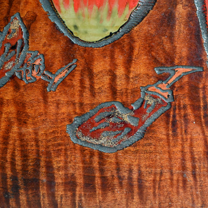 Maple-wood Table by Yabe Takayoshi & Poet Shimizu Hian ー矢部 高義(犀洲), 清水 比庵