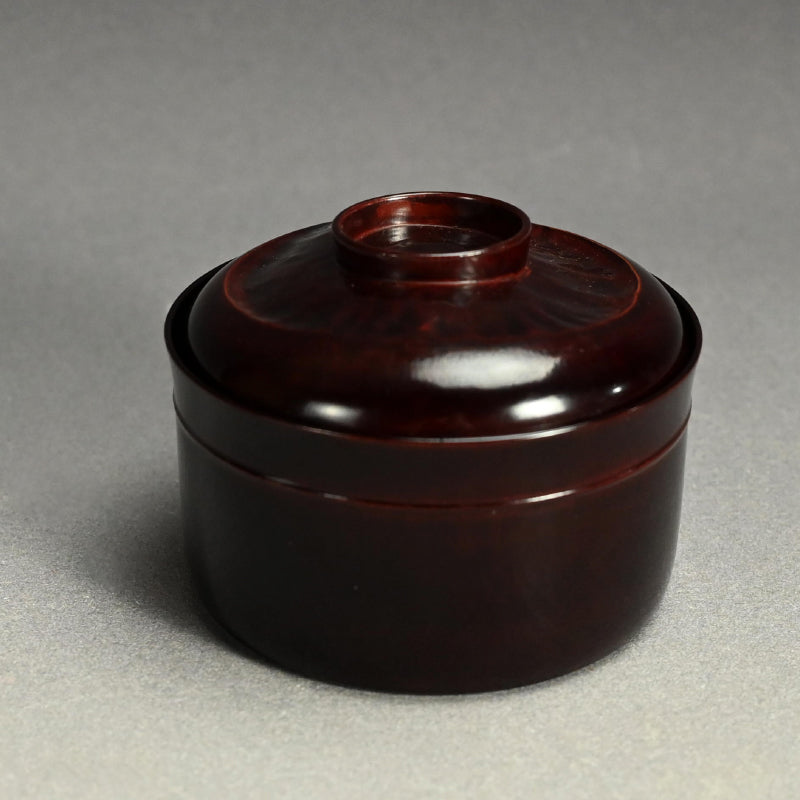 Elegant Lacquer Bamboo Bowl Set ー塗師 堅地屋 清兵衛 “竹吸物碗 五”