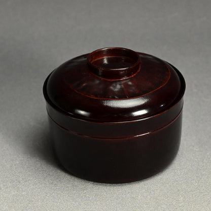 Elegant Lacquer Bamboo Bowl Set ー塗師 堅地屋 清兵衛 “竹吸物碗 五”