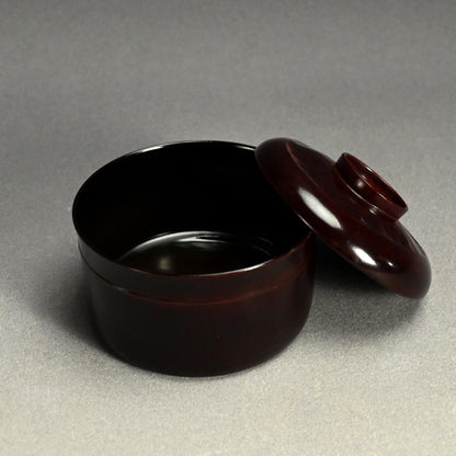 Elegant Lacquer Bamboo Bowl Set ー塗師 堅地屋 清兵衛 “竹吸物碗 五”