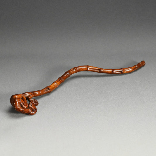 Awe Inspiring Bamboo-Root Nyoi Wood-Carving