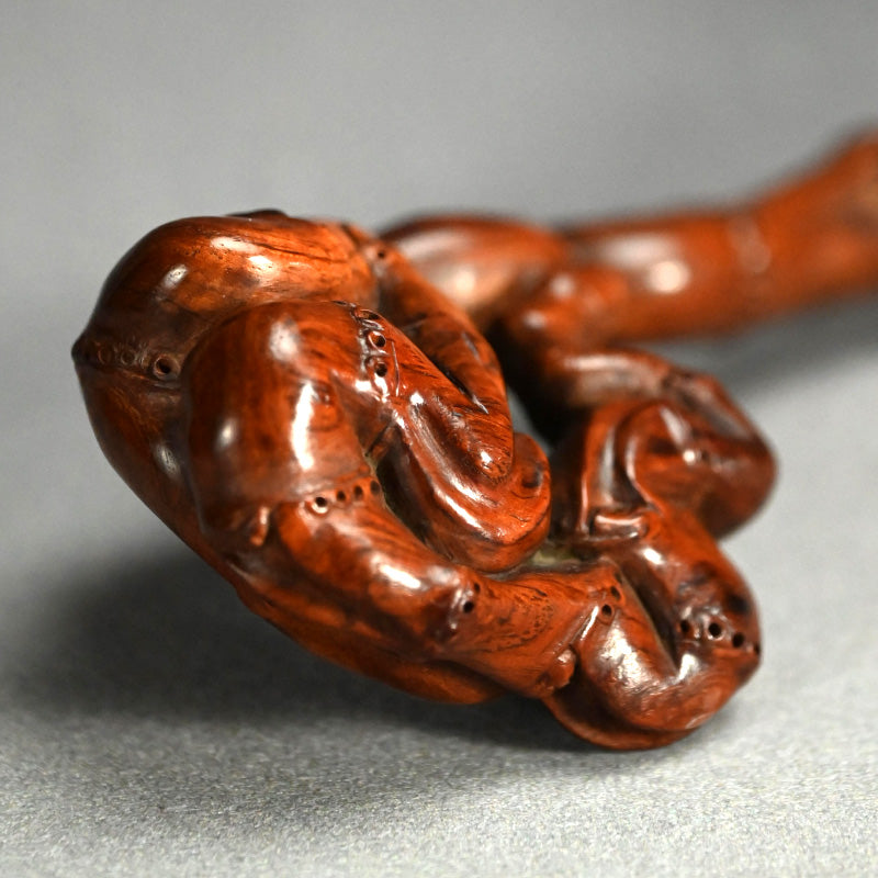 Awe Inspiring Bamboo-Root Nyoi Wood-Carving