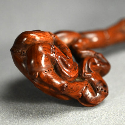 Awe Inspiring Bamboo-Root Nyoi Wood-Carving