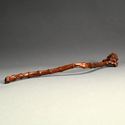 Awe Inspiring Bamboo-Root Nyoi Wood-Carving
