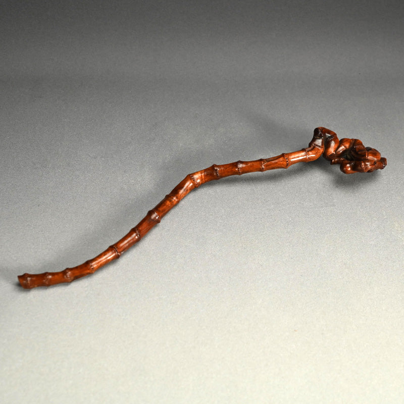Awe Inspiring Bamboo-Root Nyoi Wood-Carving