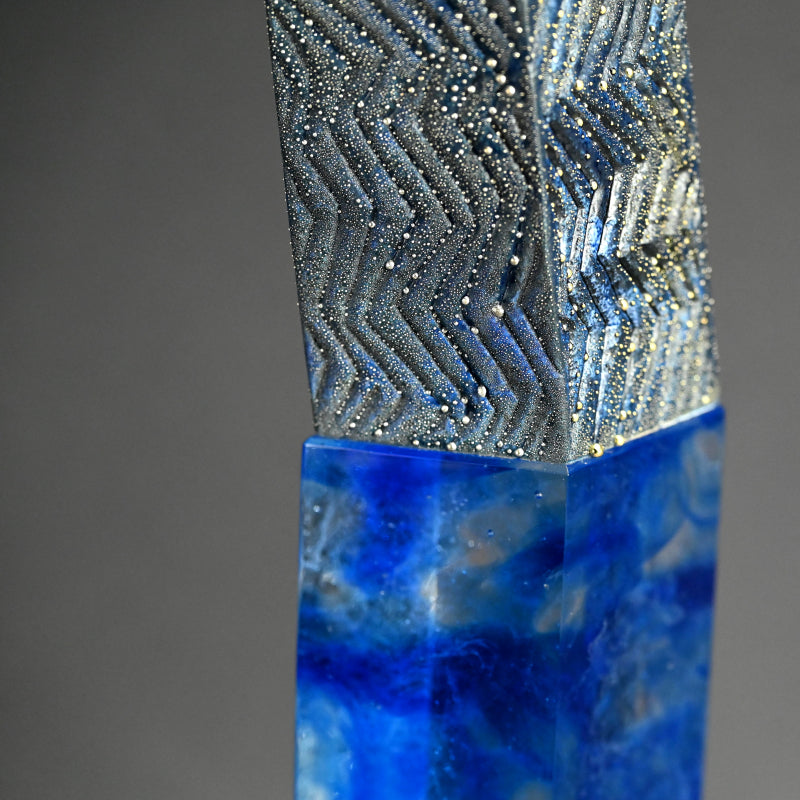 Mist Series Glass &Porcelain Tower ー近藤 高弘 “青滴 金銀滴彩”