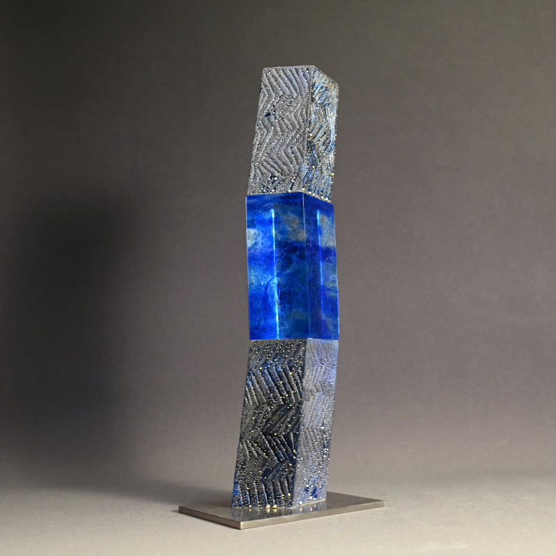 Mist Series Glass &Porcelain Tower ー近藤 高弘 “青滴 金銀滴彩”