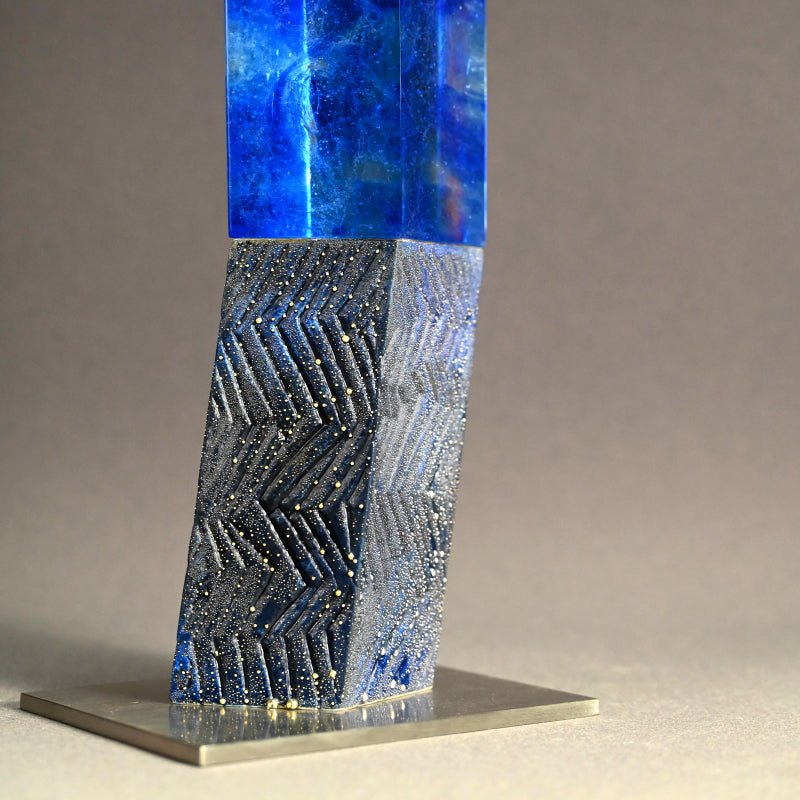 Mist Series Glass &Porcelain Tower ー近藤 高弘 “青滴 金銀滴彩”