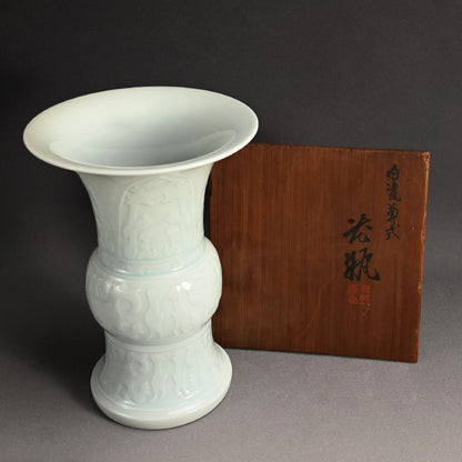 Large Porcelain Vase ー加藤 渓山 “白瓷尊式 花瓶”