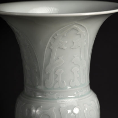Large Porcelain Vase ー加藤 渓山 “白瓷尊式 花瓶”