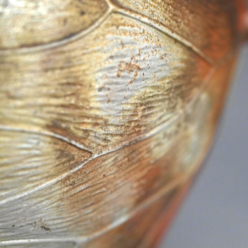 備前花瓶 蟹蓮葉 ー二代 小西陶古