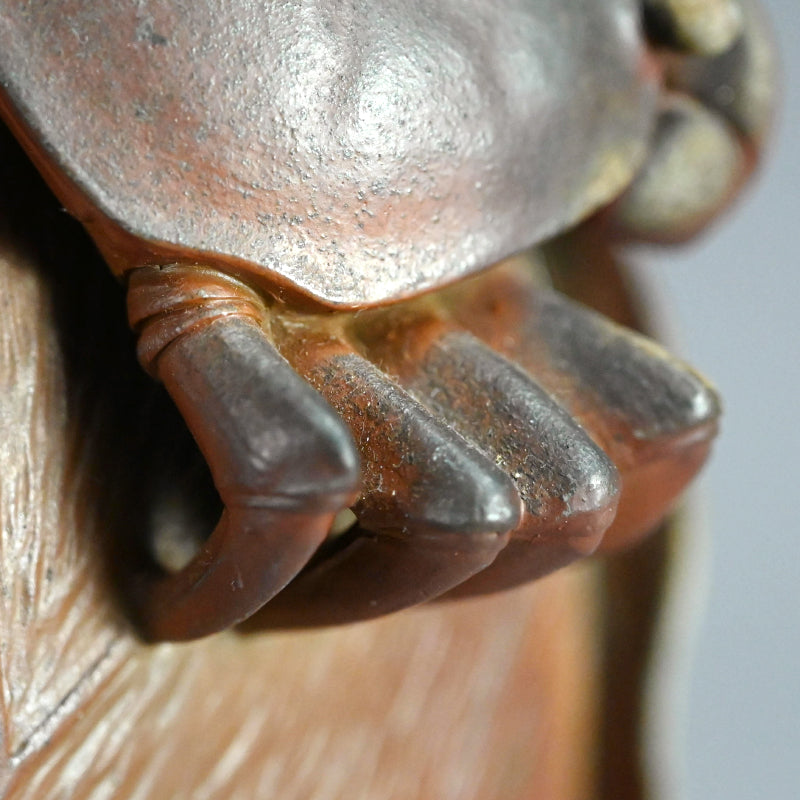 備前花瓶 蟹蓮葉 ー二代 小西陶古