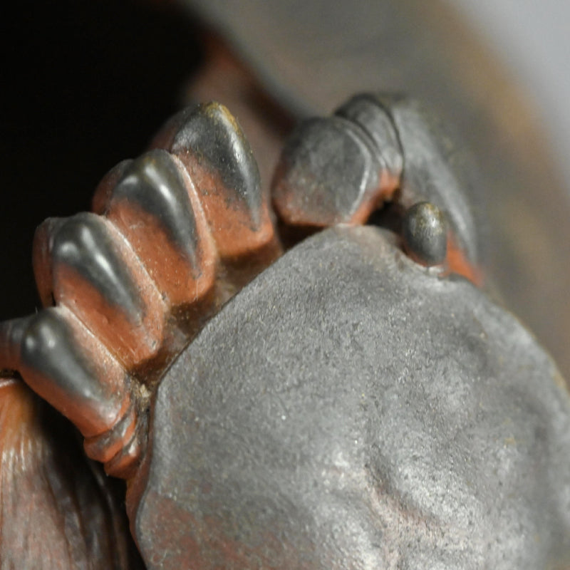 備前花瓶 蟹蓮葉 ー二代 小西陶古