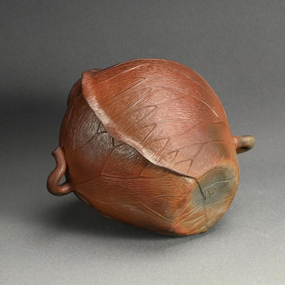 備前花瓶 蟹蓮葉 ー二代 小西陶古