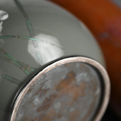 Exquisite Ando Shippo Cloisonne Vase, Rabbits ー“七宝兎文花瓶”