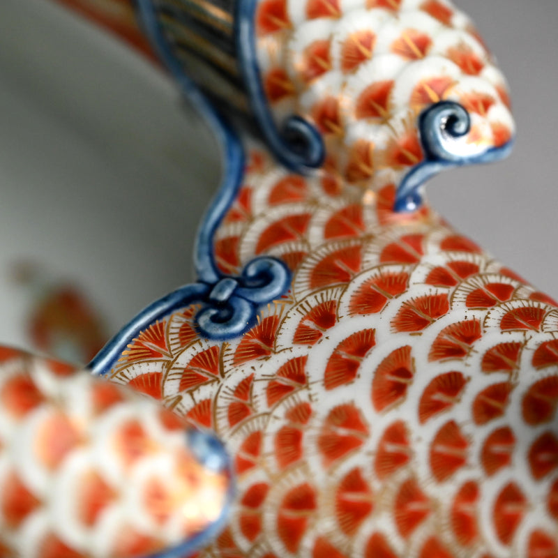 Phoenix Boat Vase ー横浜 香山 “鵬凰船型 色絵 花生”