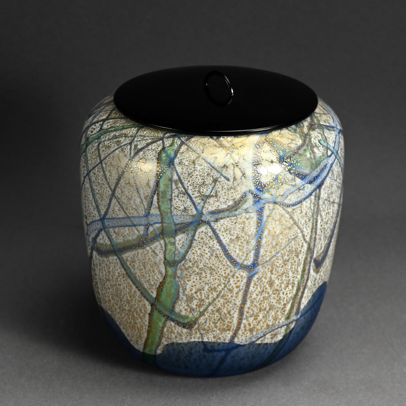 Contemporary Glass Mizusashi ー石井 康治 "手吹硝子 水指"