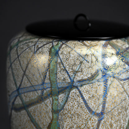 Contemporary Glass Mizusashi ー石井 康治 "手吹硝子 水指"