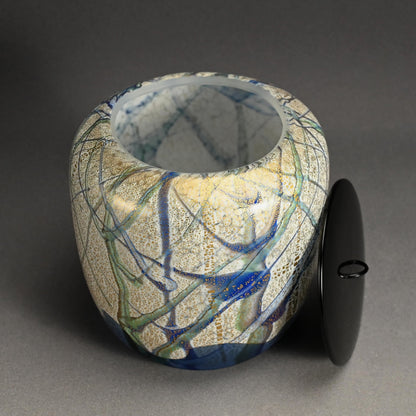 Contemporary Glass Mizusashi ー石井 康治 "手吹硝子 水指"