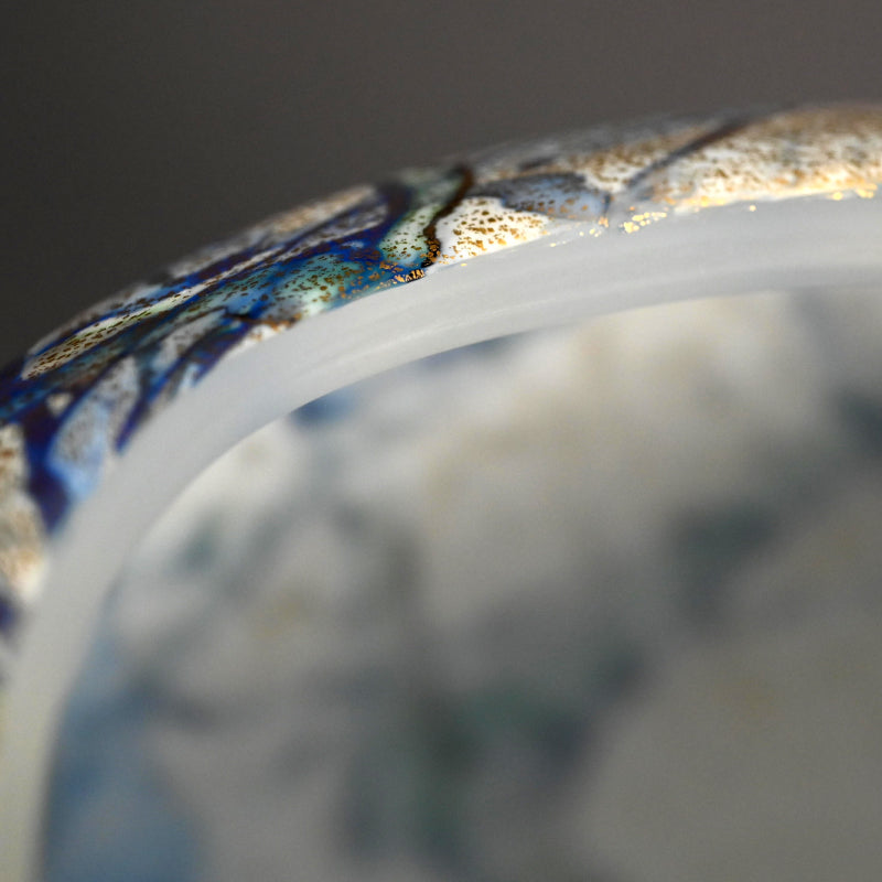 Contemporary Glass Mizusashi ー石井 康治 "手吹硝子 水指"