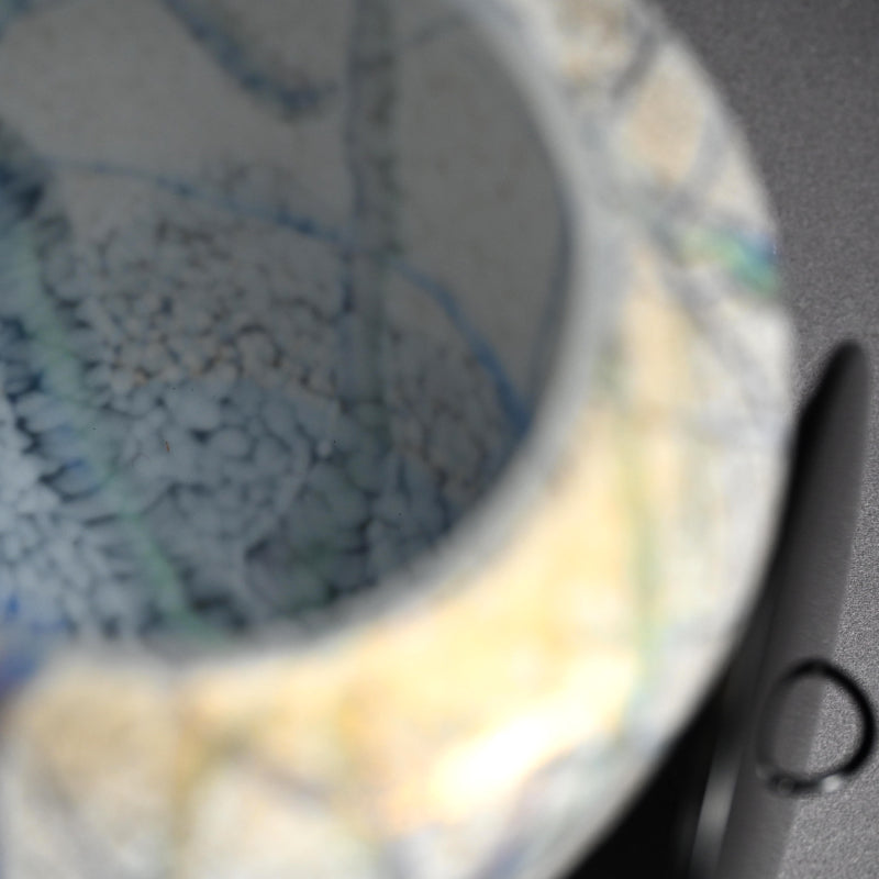 Contemporary Glass Mizusashi ー石井 康治 "手吹硝子 水指"