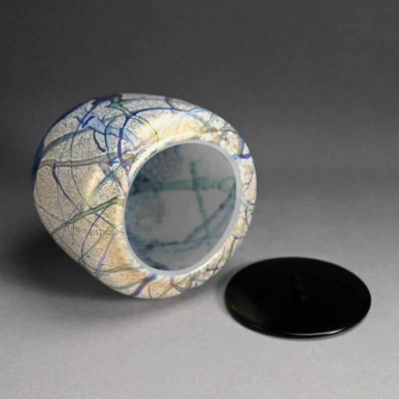 Contemporary Glass Mizusashi ー石井 康治 "手吹硝子 水指"