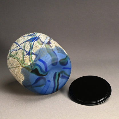 Contemporary Glass Mizusashi ー石井 康治 "手吹硝子 水指"