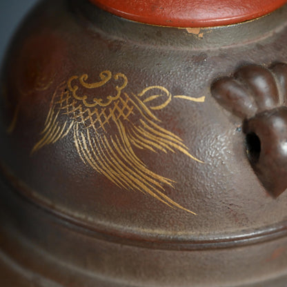 Meiji Tea-Set-Shaped Dry-Lacquer Stacking Food Box ー塗風炉釜形菓子器