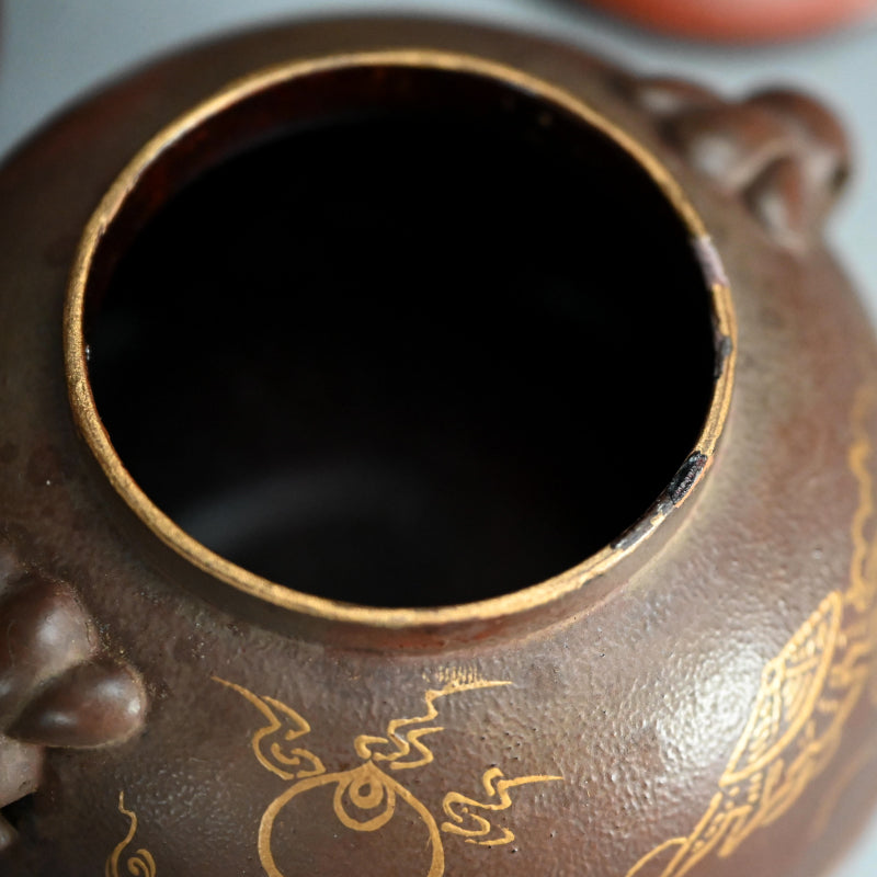 Meiji Tea-Set-Shaped Dry-Lacquer Stacking Food Box ー塗風炉釜形菓子器