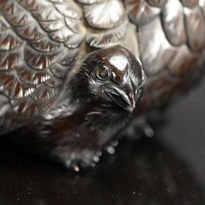 インペリアルブロンズコロセット 雄鶏と鶏 ー銅製鶏雌雄香爐