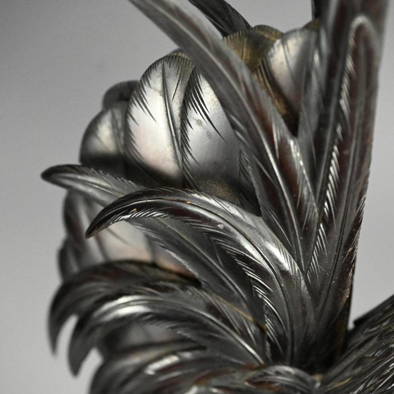 インペリアルブロンズコロセット 雄鶏と鶏 ー銅製鶏雌雄香爐