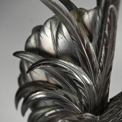 インペリアルブロンズコロセット 雄鶏と鶏 ー銅製鶏雌雄香爐