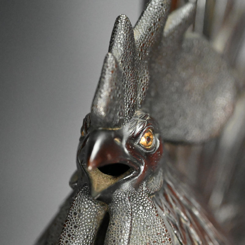 インペリアルブロンズコロセット 雄鶏と鶏 ー銅製鶏雌雄香爐