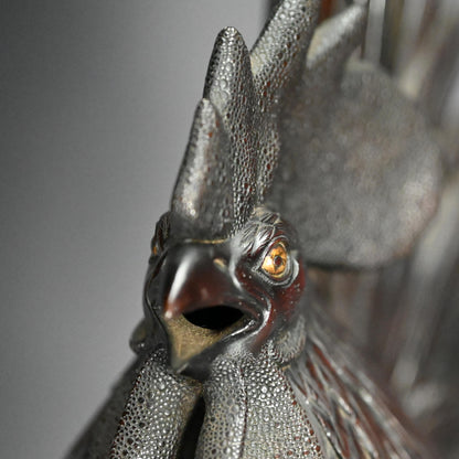 インペリアルブロンズコロセット 雄鶏と鶏 ー銅製鶏雌雄香爐