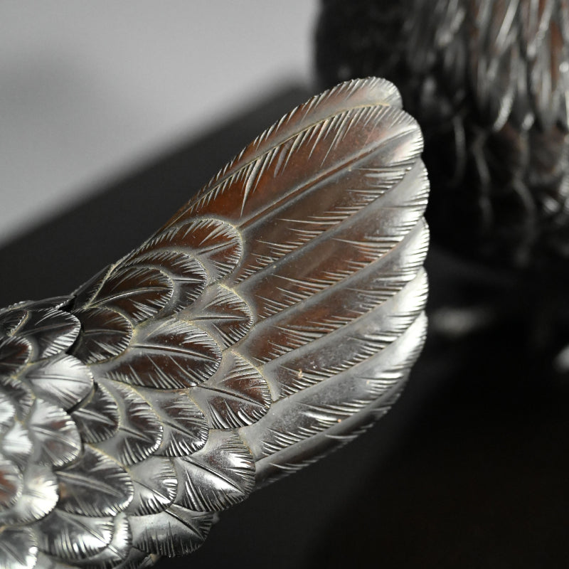 インペリアルブロンズコロセット 雄鶏と鶏 ー銅製鶏雌雄香爐