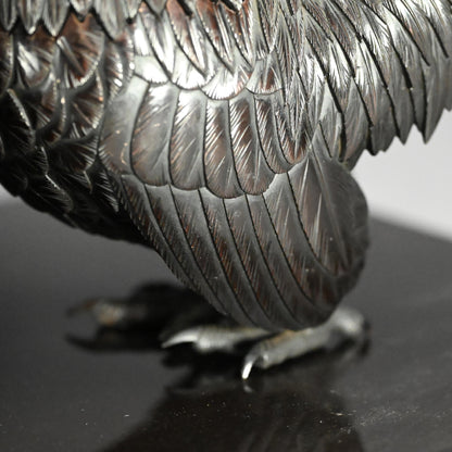 インペリアルブロンズコロセット 雄鶏と鶏 ー銅製鶏雌雄香爐