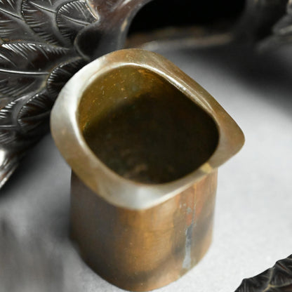 インペリアルブロンズコロセット 雄鶏と鶏 ー銅製鶏雌雄香爐