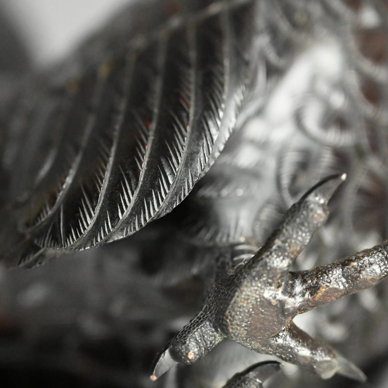 インペリアルブロンズコロセット 雄鶏と鶏 ー銅製鶏雌雄香爐