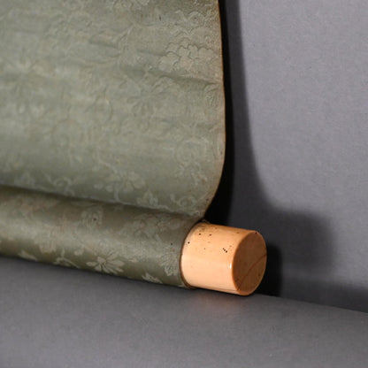 大正p.学者岩水墨画、1922年ー菊池契月「月山之人雲岩」