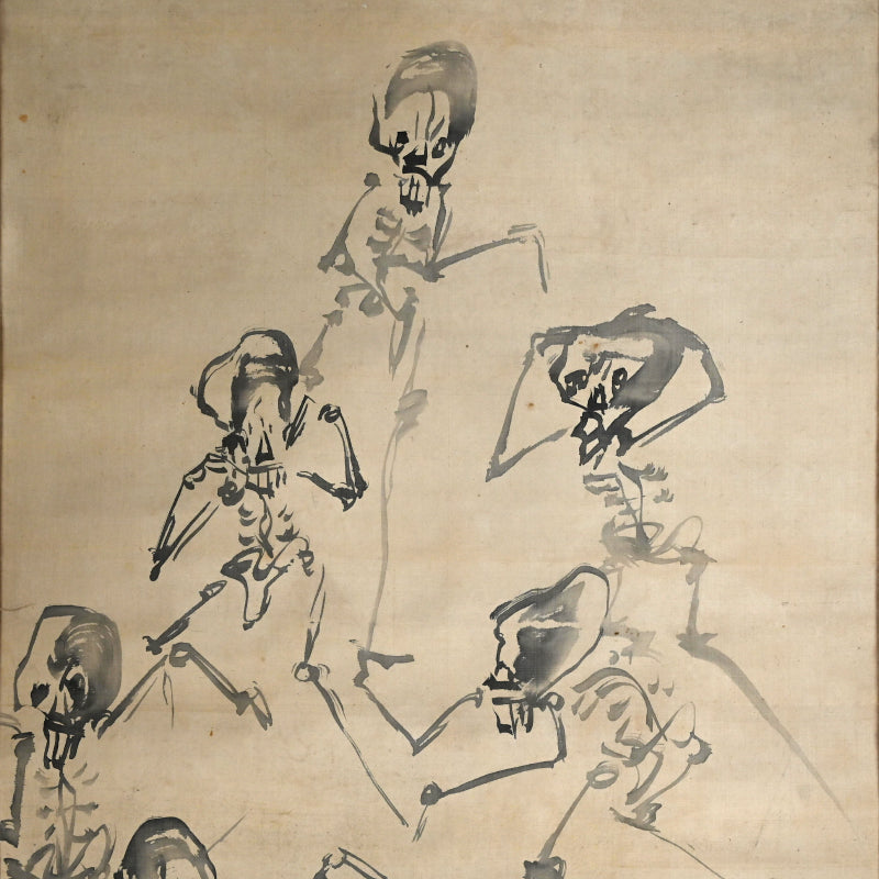 日本の骨董品と遊女の絵巻