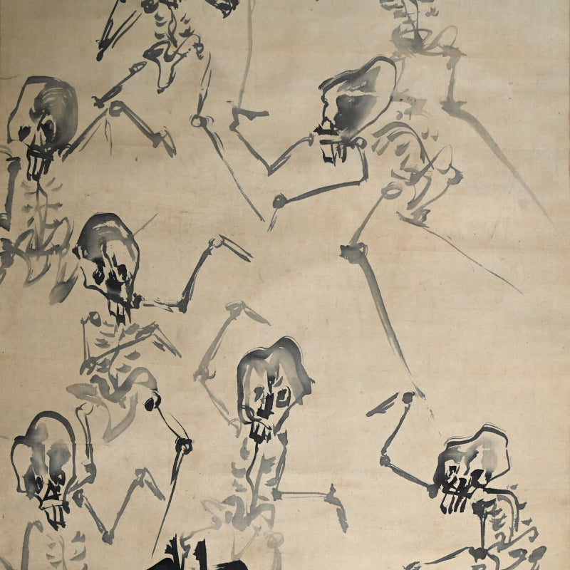 日本の骨董品と遊女の絵巻