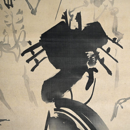 日本の骨董品と遊女の絵巻