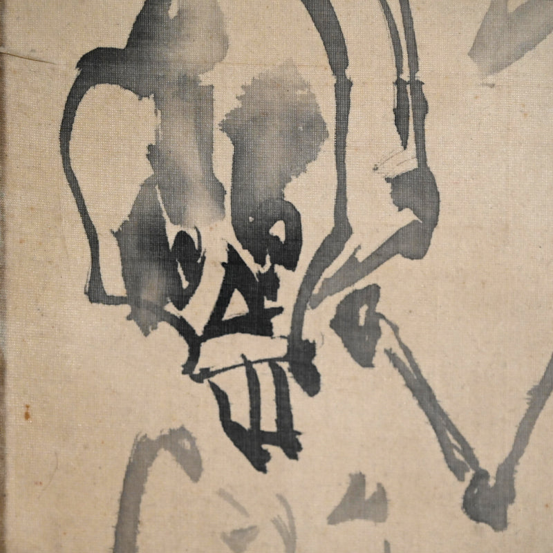 日本の骨董品と遊女の絵巻