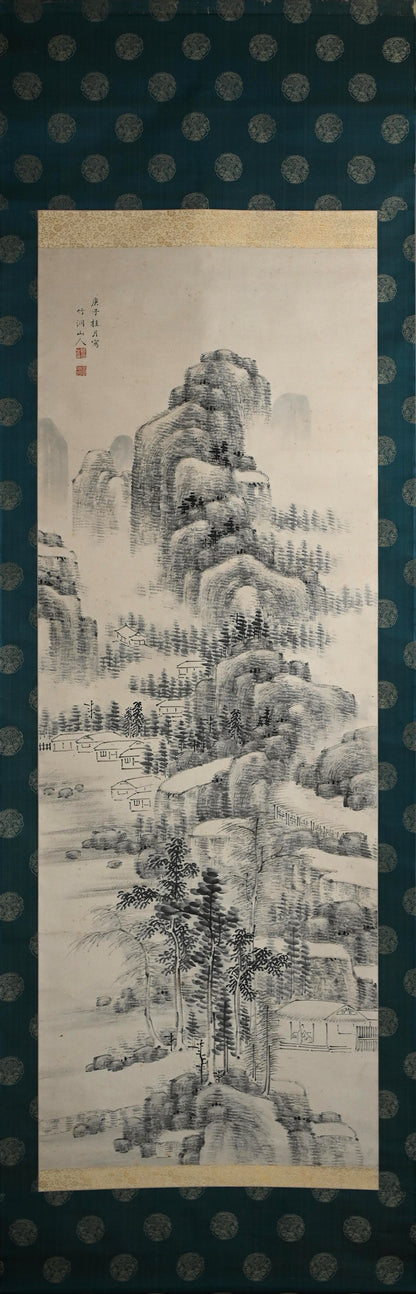 迫力の墨風景 ー中林竹洞「水墨山水圖」
